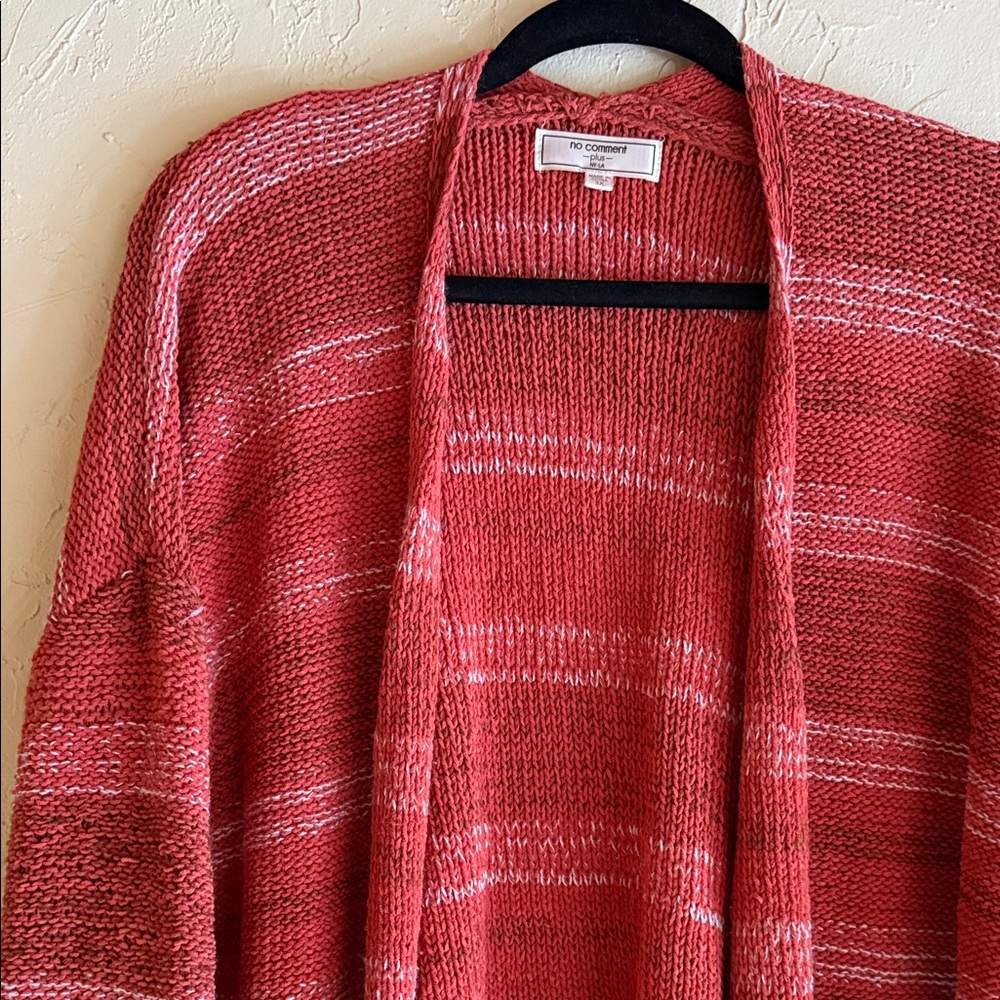 Cozy Red Striped Women's Sweater with pockets
